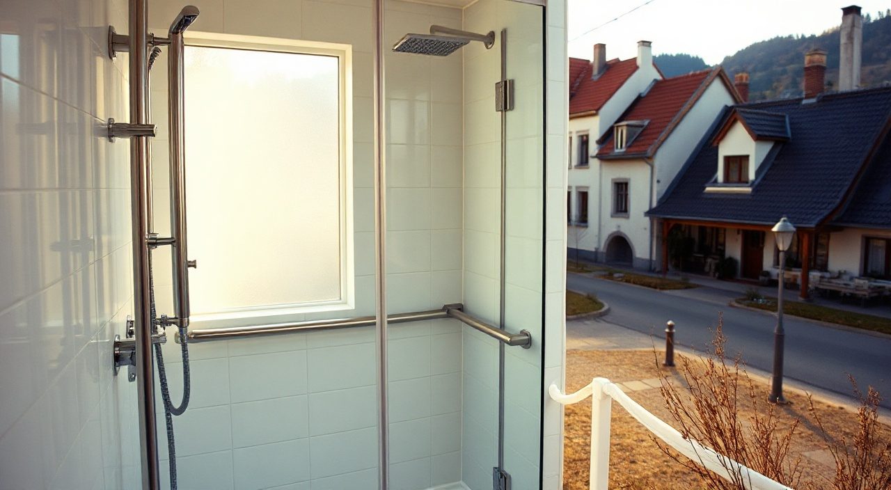 Fachgerechte Ausführung — Walk-In-Dusche mit Glaselement in Ludwigsburg